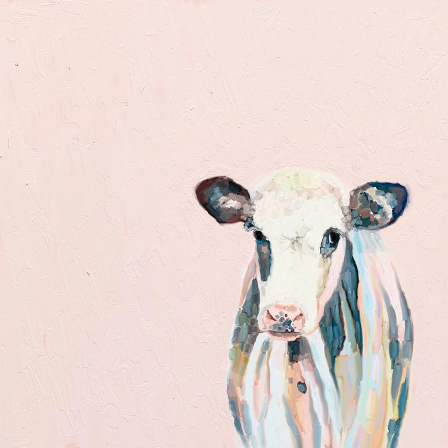 Side Eye Cow Canvas Wall Art