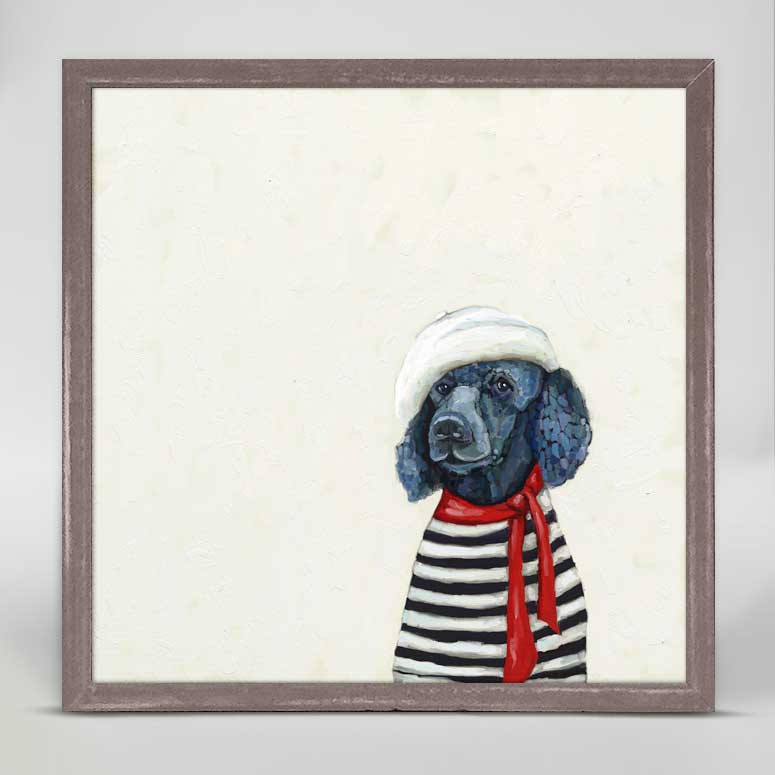 Best Friend - Parisian Poodle Mini Framed Canvas