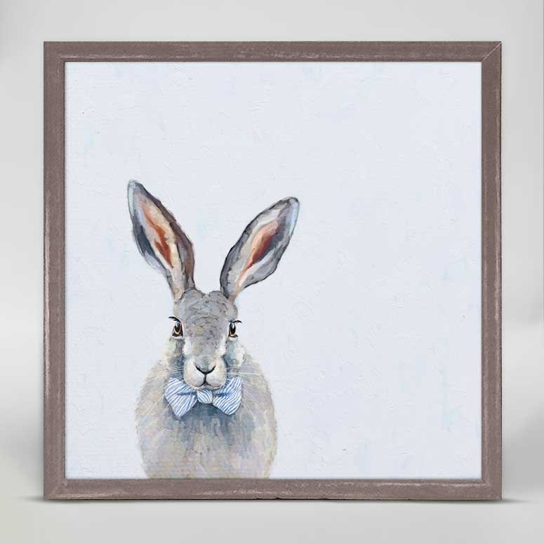 Bow Tie Bunny Mini Framed Canvas - GreenBox Art