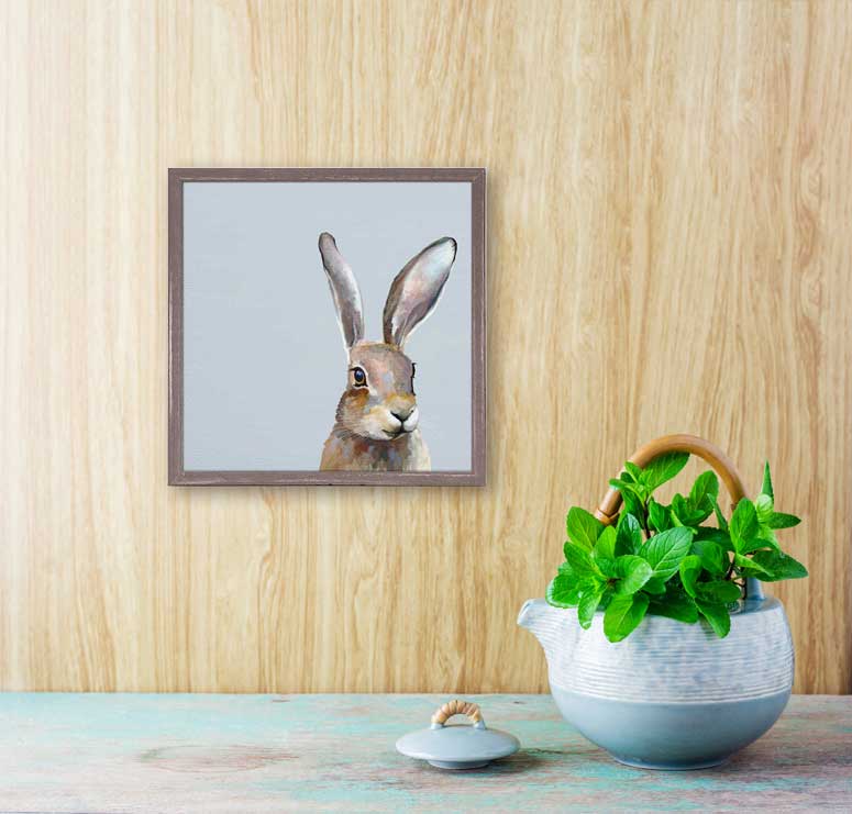 Field Bunny Mini Framed Canvas - GreenBox Art