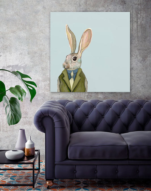 Bunny Vest Canvas Wall Art - GreenBox Art