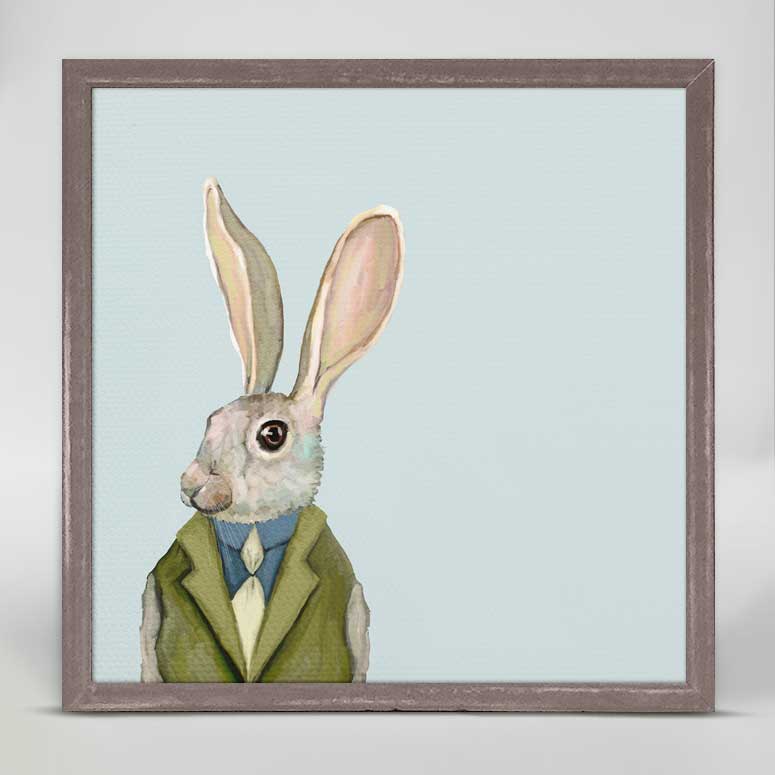 Bunny Vest Mini Framed Canvas - GreenBox Art