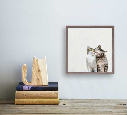 Feline Friends - Cat Pair Mini Framed Canvas