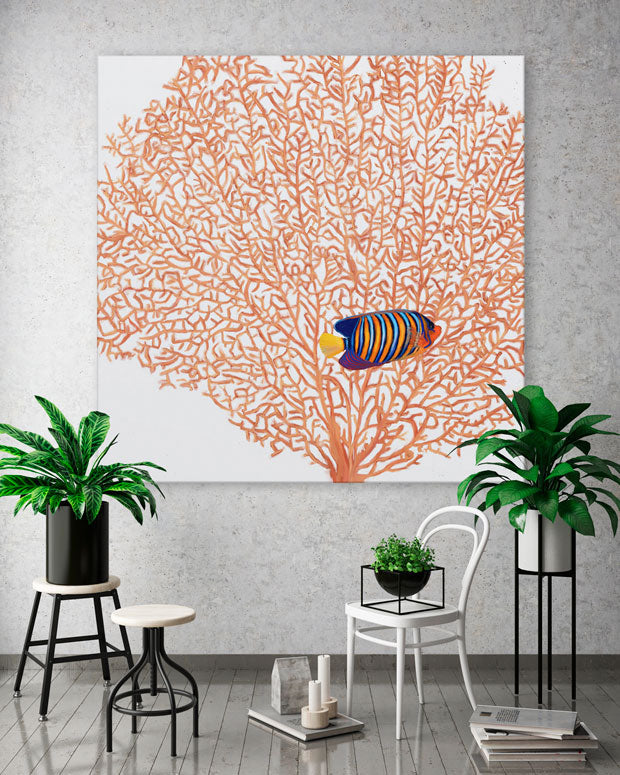 Coral 1 Light Canvas Wall Art