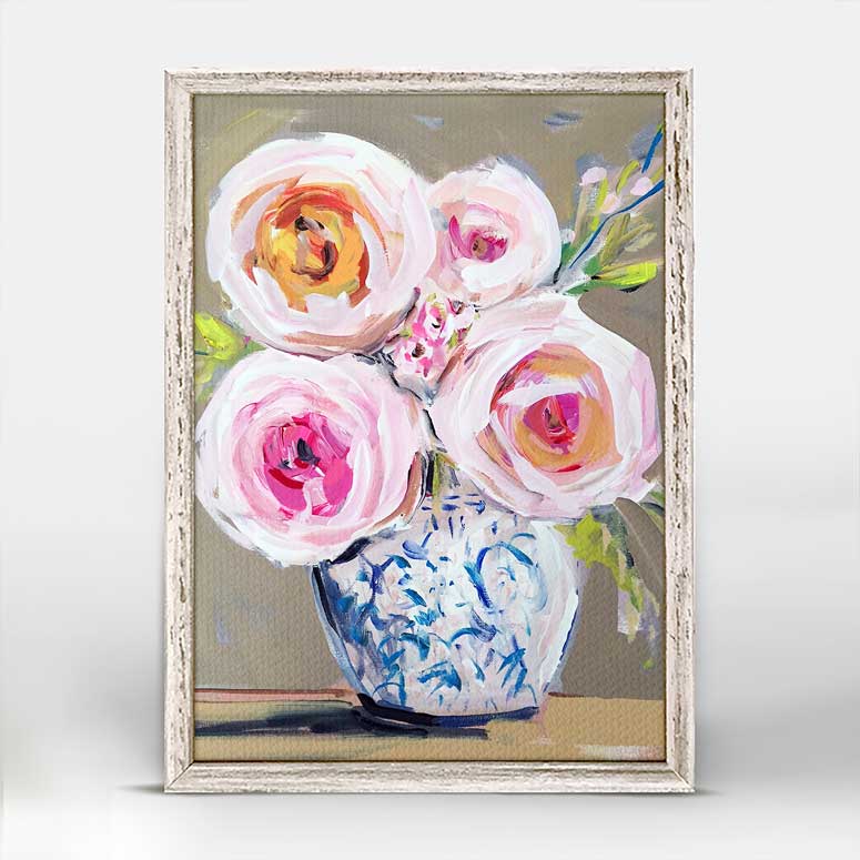 Roses Du Jour Mini Framed Canvas