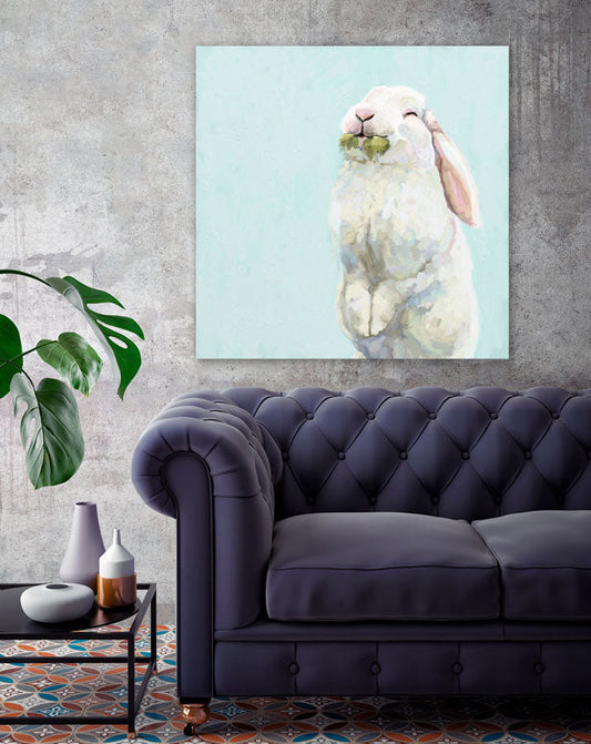 Very Hungry Bunny Canvas Wall Art - GreenBox Art