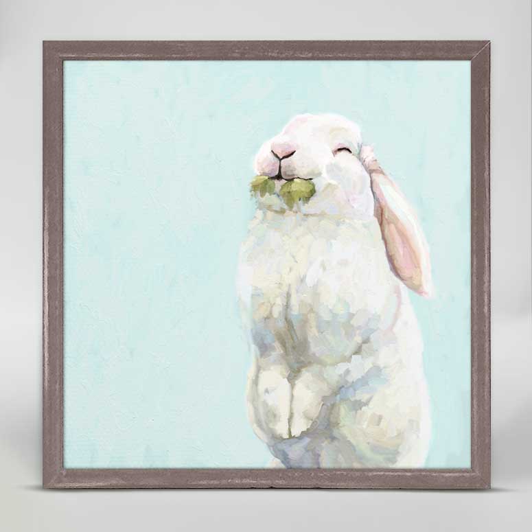 Very Hungry Bunny Mini Framed Canvas