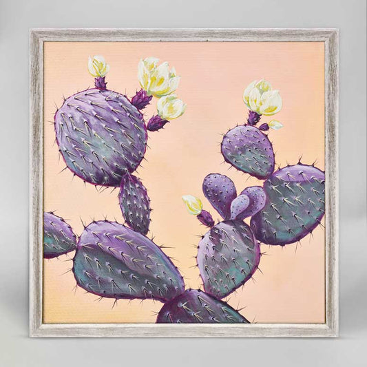 Purple Prickly Pear Mini Framed Canvas