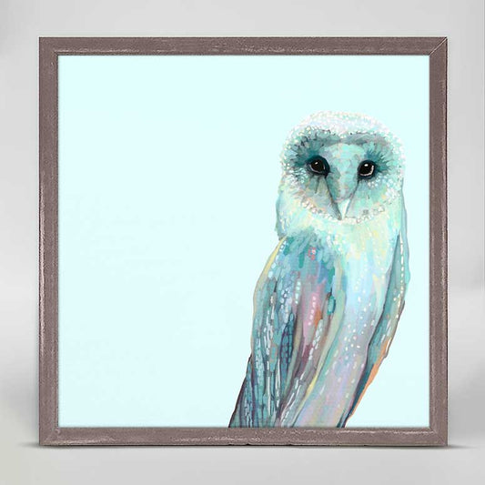 Healing Owl 2 Mini Framed Canvas - GreenBox Art