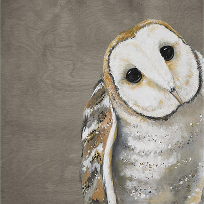 Sweet Barn Owl Canvas Wall Art
