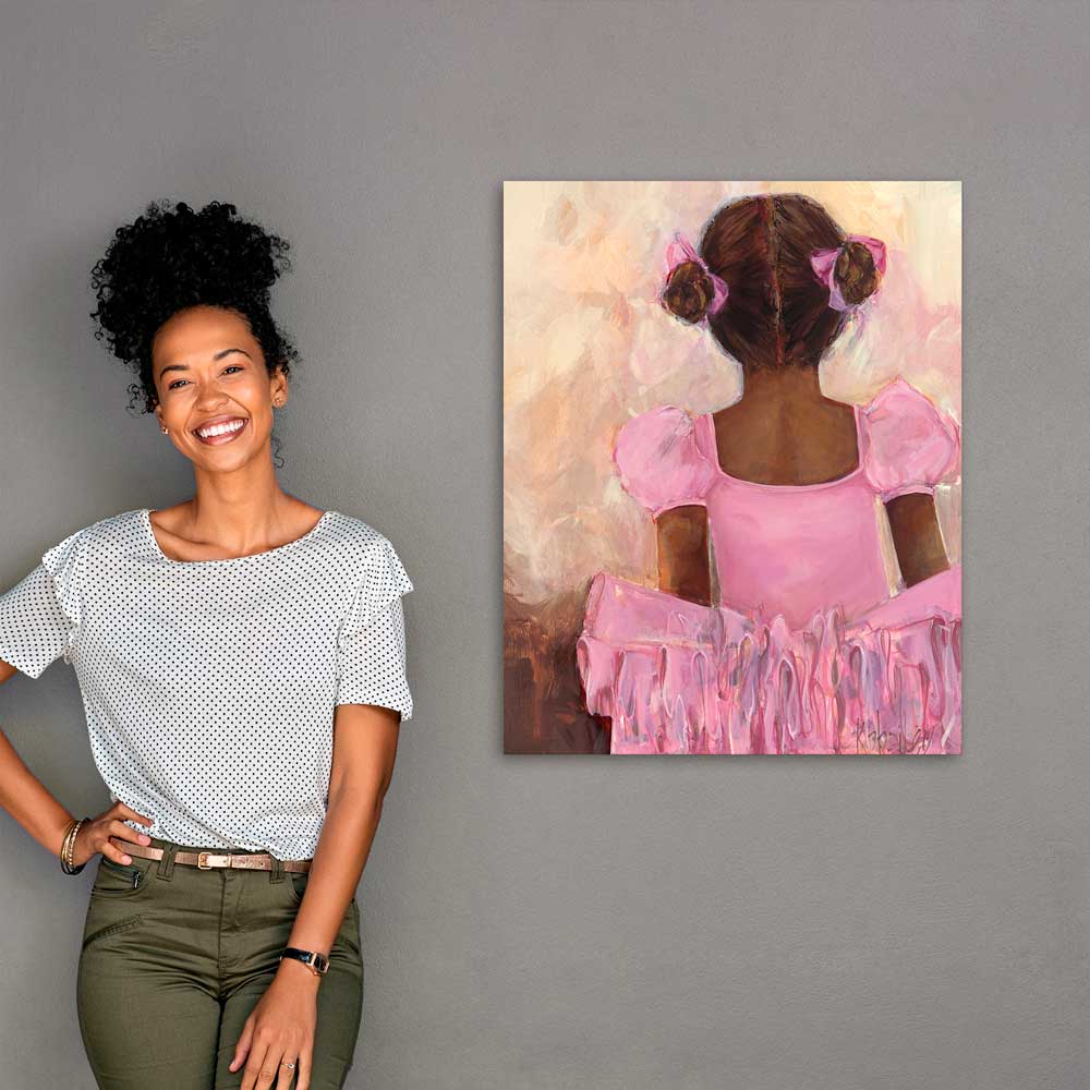 Perfect Ballerina - African American Canvas Wall Art - GreenBox Art