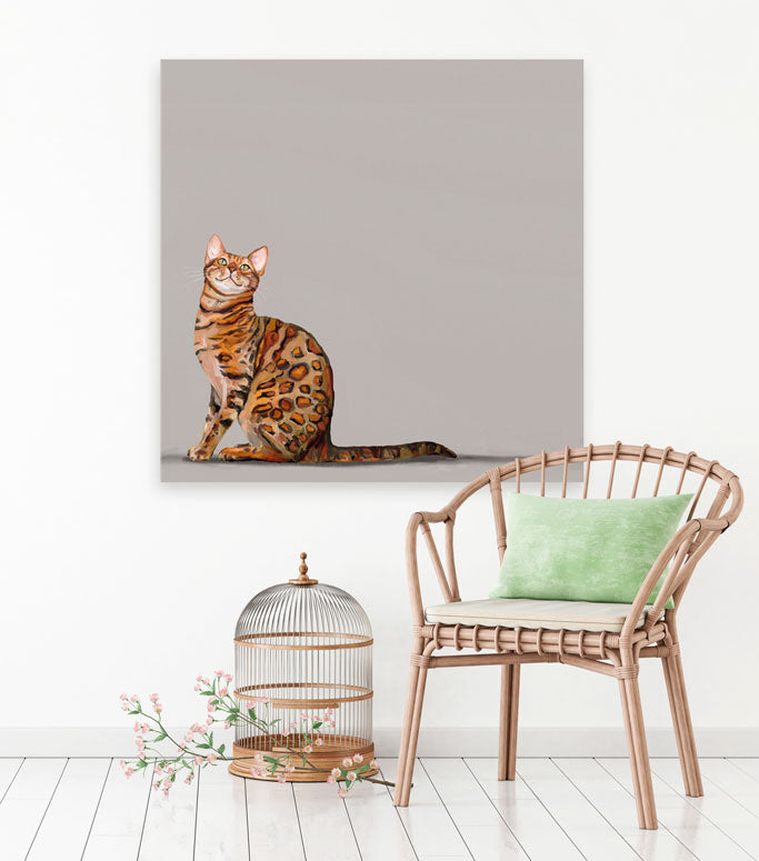 Feline Friends - Bengal Cat Canvas Wall Art