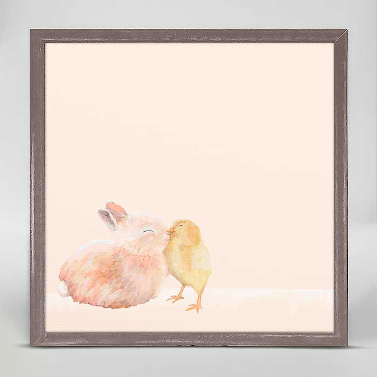 Bunny And Chick Friends Mini Framed Canvas