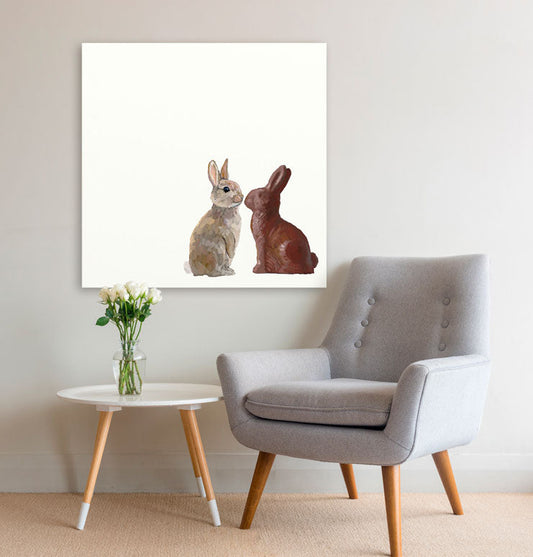 Chocolate Stare Off Canvas Wall Art - GreenBox Art