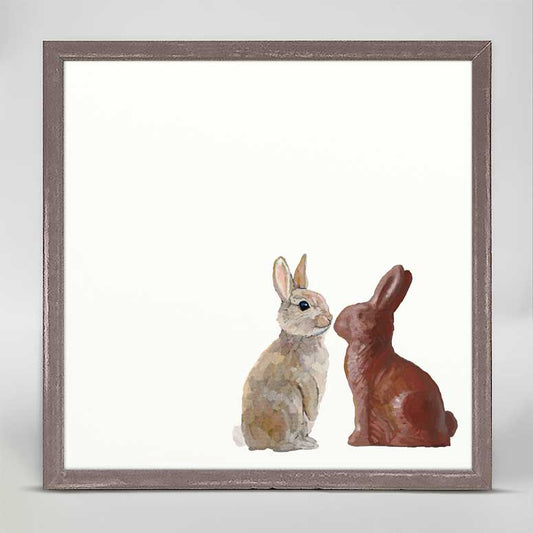 Chocolate Stare Off Mini Framed Canvas - GreenBox Art