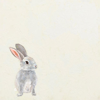 Soft Gray Bunny Canvas Wall Art - GreenBox Art