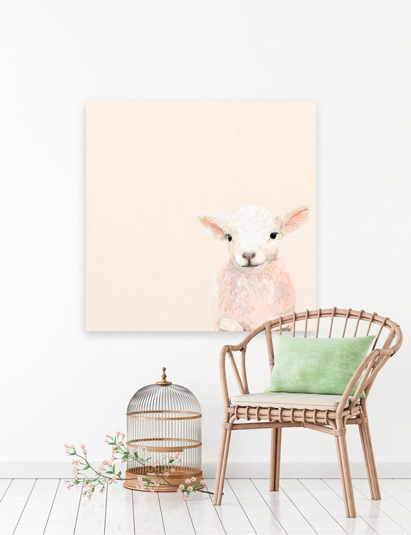 Spring Lamb Canvas Wall Art - GreenBox Art