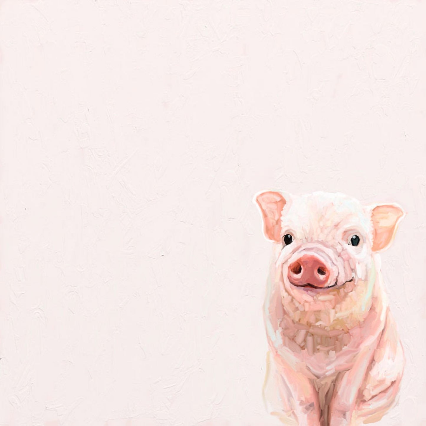 Spring Piglet Canvas Wall Art - GreenBox Art