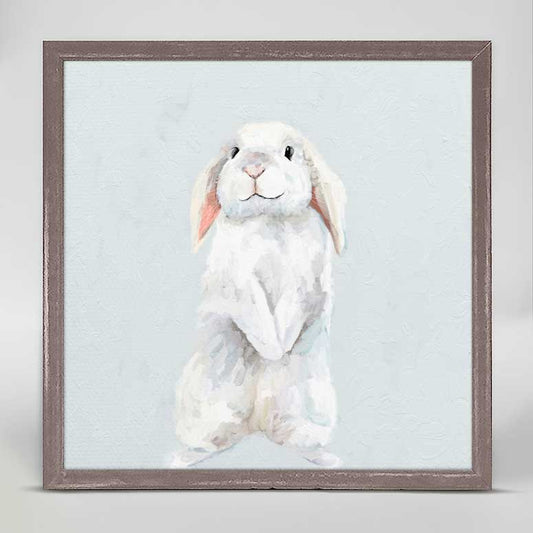 White Lop-Eared Mini Framed Canvas
