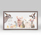 Spring Animal Babies - Gray Mini Framed Canvas