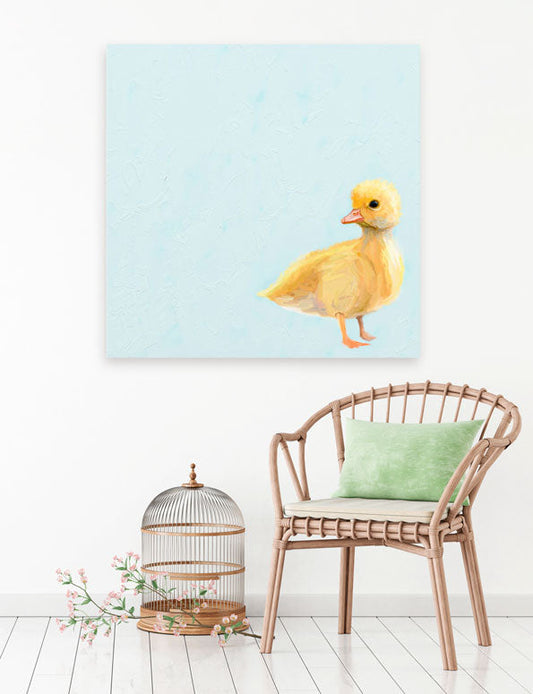 Spring Duckling Canvas Wall Art - GreenBox Art