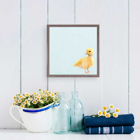 Spring Duckling Mini Framed Canvas - GreenBox Art