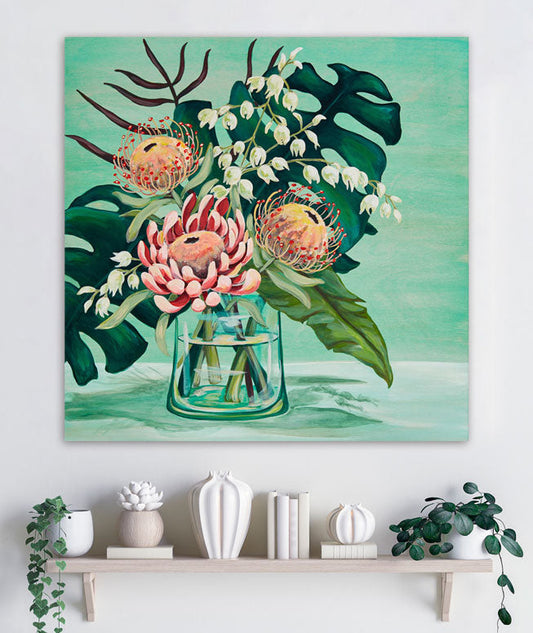 Yucca And Protea Canvas Wall Art