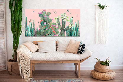 Cacti Garden Canvas Wall Art - GreenBox Art