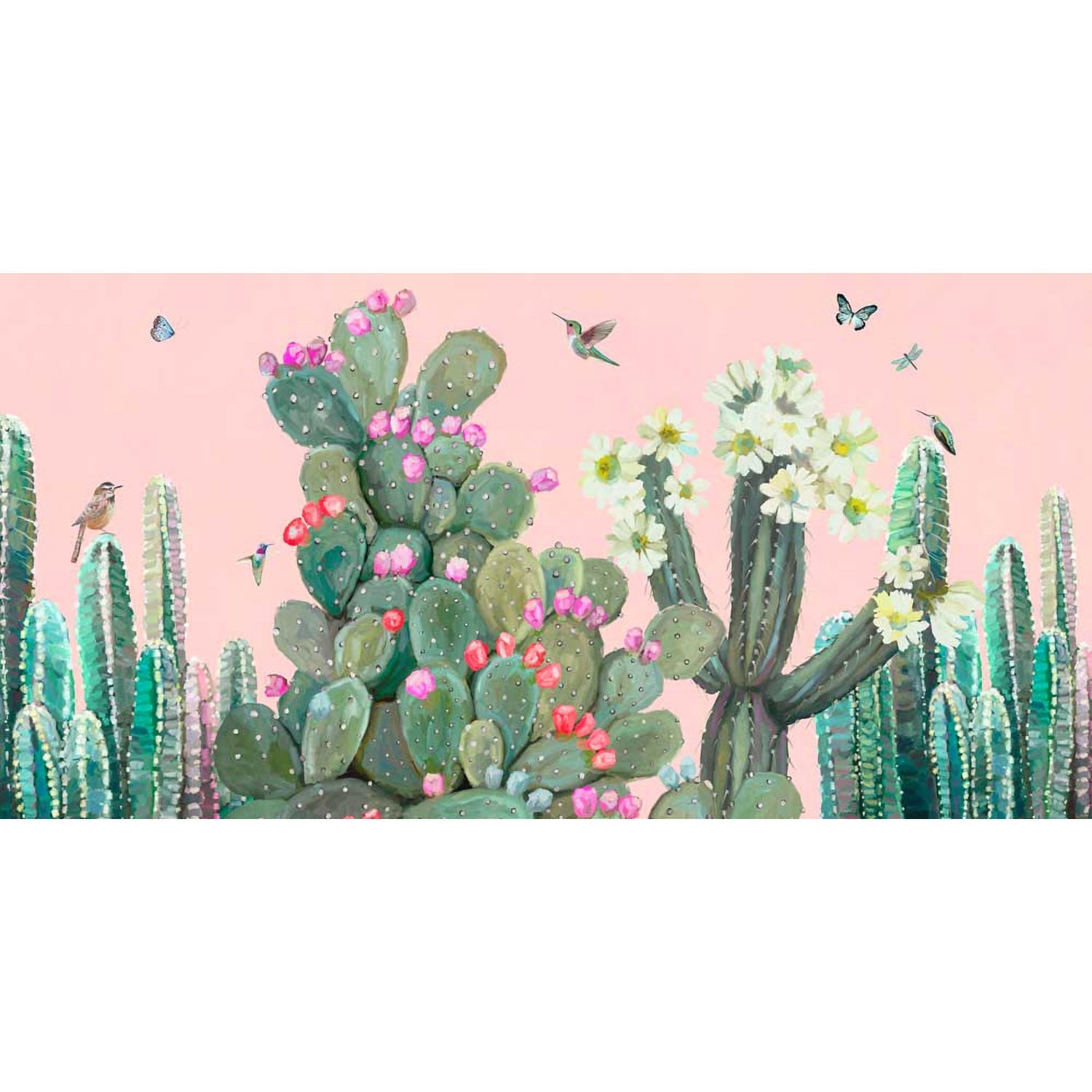 Cacti Garden Canvas Wall Art - GreenBox Art