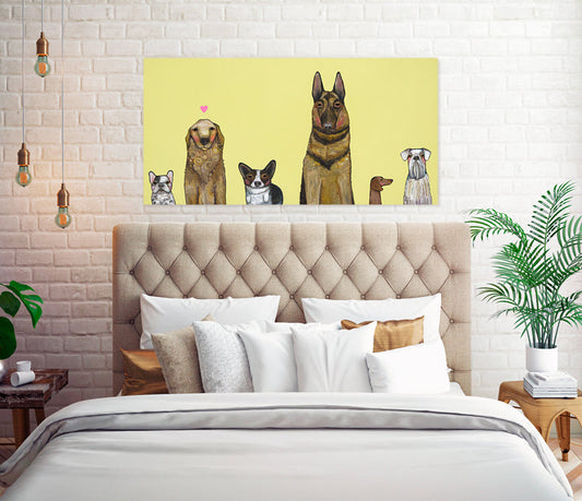 Dogs Dogs Dogs Canvas Wall Art - GreenBox Art