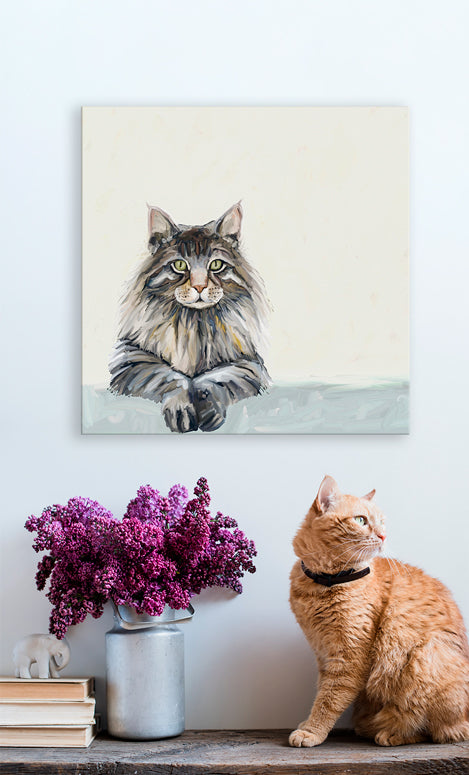 Feline Friends - Maine Coon Canvas Wall Art - GreenBox Art