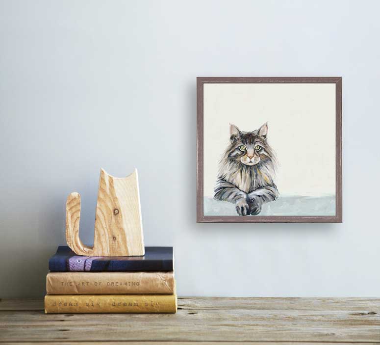 Feline Friends - Maine Coon Mini Framed Canvas