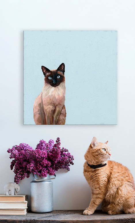 Feline Friends - Siamese Cat Canvas Wall Art
