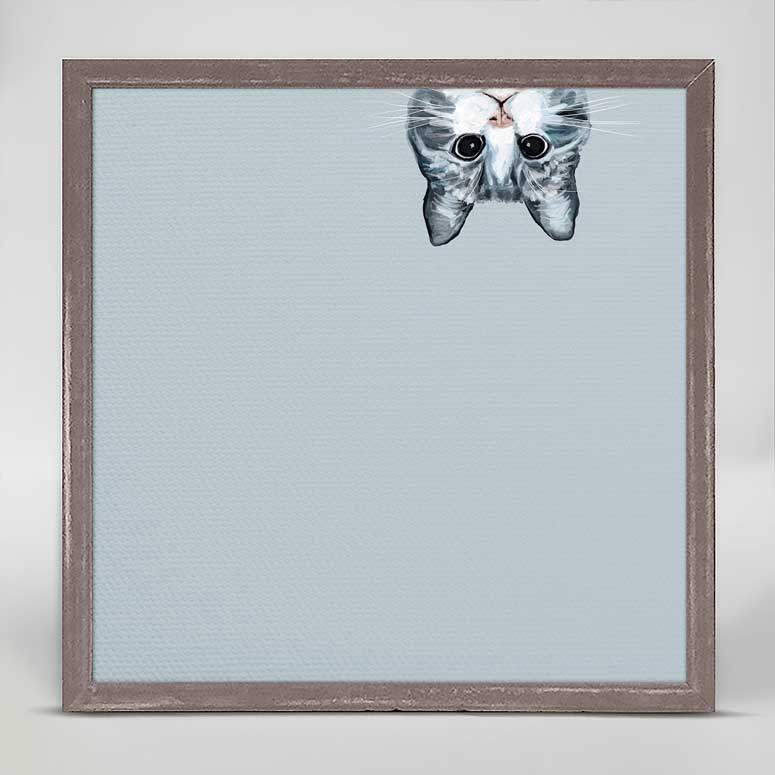 Feline Friends - Peeking Cat Mini Framed Canvas - GreenBox Art