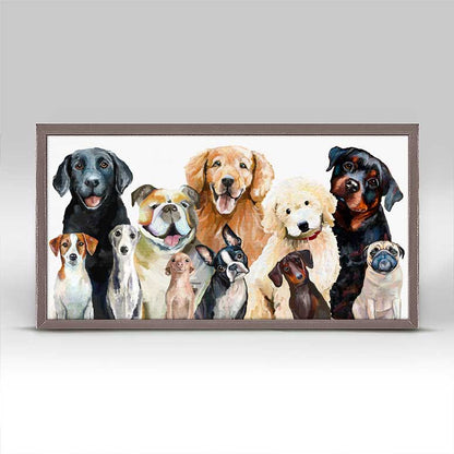 Best Friend - Dog Bunch Mini Framed Canvas