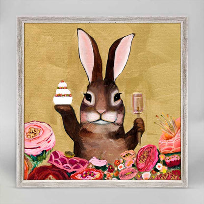 Carrot Cake Bunny With Sweets Mini Framed Canvas