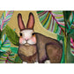 Carrot Cake Bunny In Leaves Canvas Wall Art