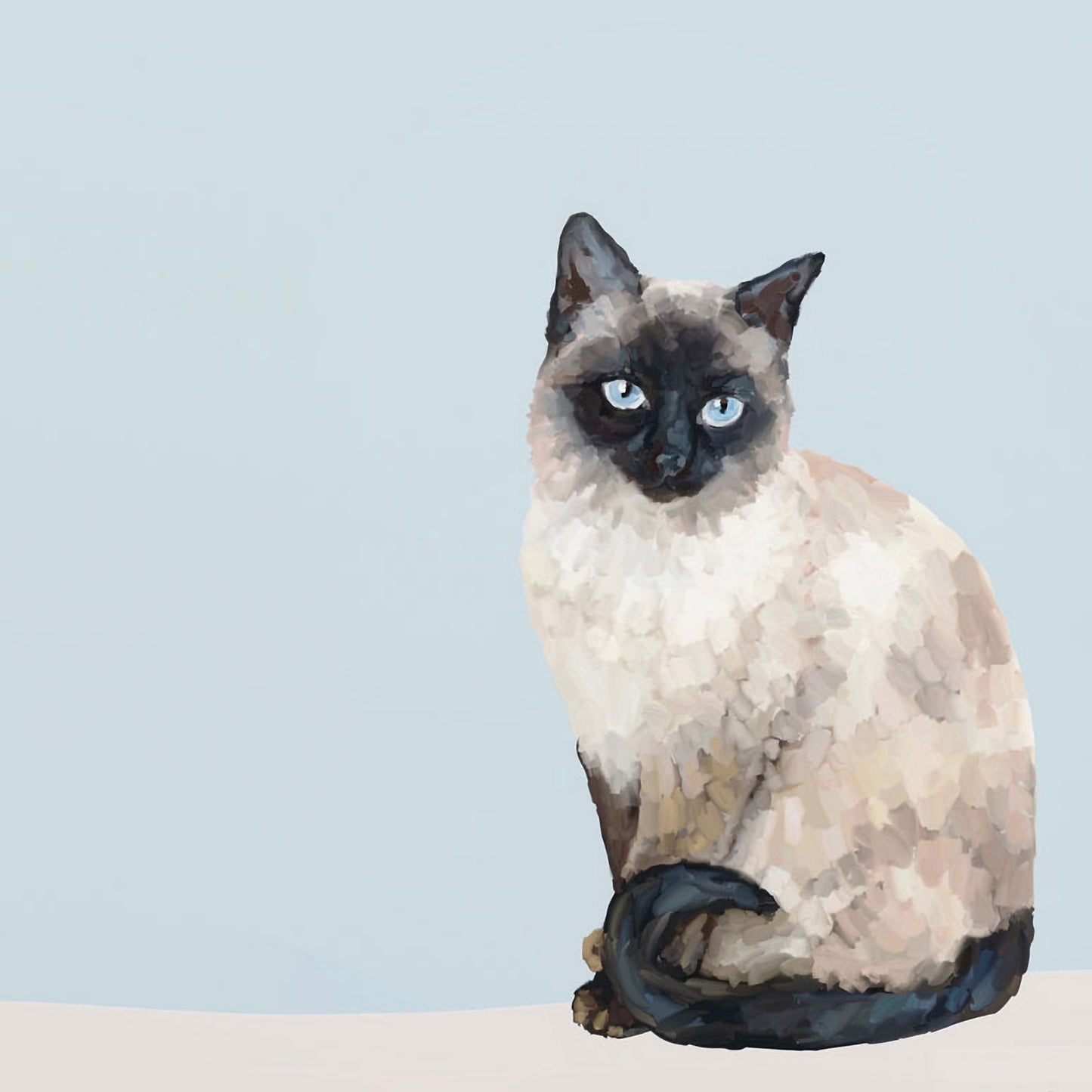 Feline Friends - Siamese Cat 2 Canvas Wall Art - GreenBox Art