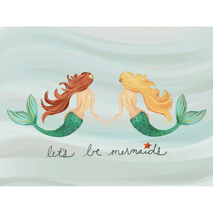 Let's Be Mermaids Canvas Wall Art - GreenBox Art