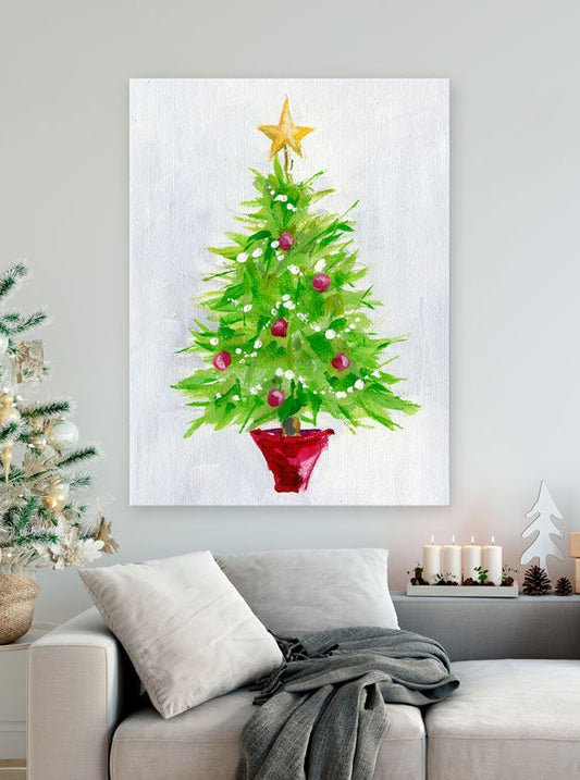 Holiday - Christmas Tree Canvas Wall Art