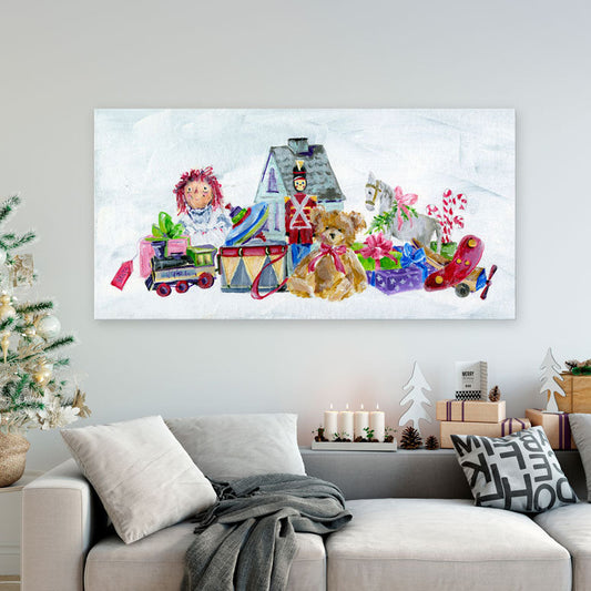 Holiday - Christmas Toys Canvas Wall Art
