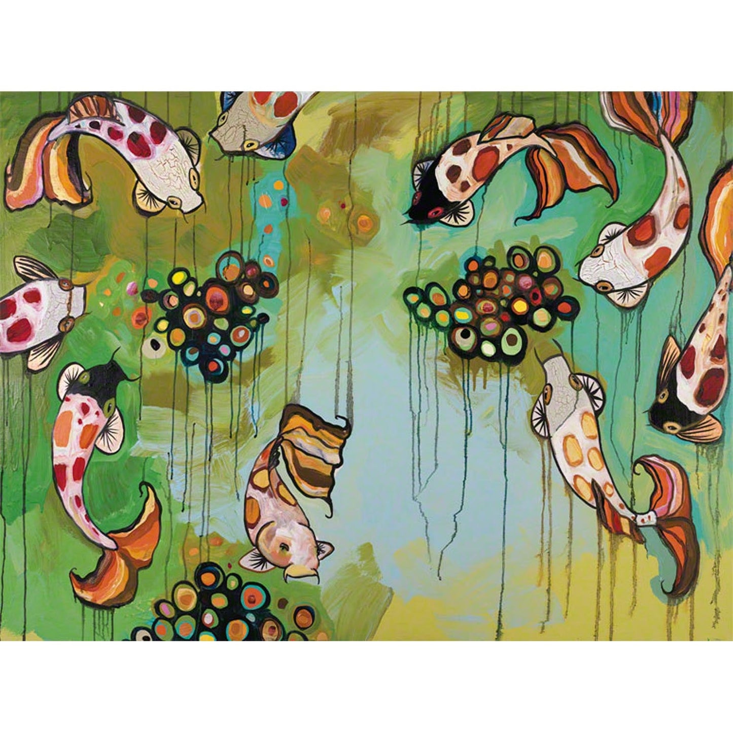 Koi Fish Canvas Wall Art - GreenBox Art