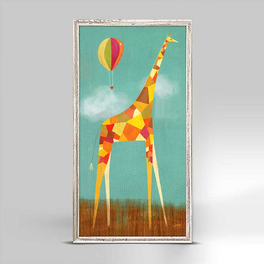Too Tall Giraffe Mini Framed Canvas