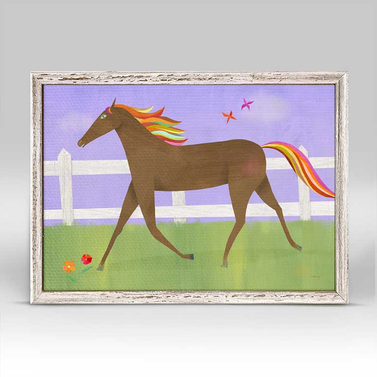 Graceful Gallop Mini Framed Canvas