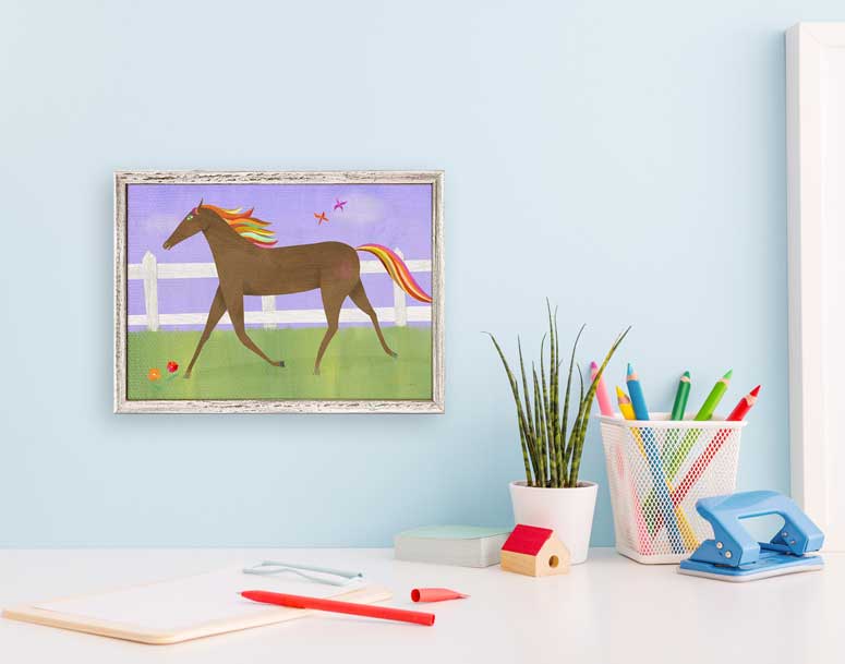 Graceful Gallop Mini Framed Canvas