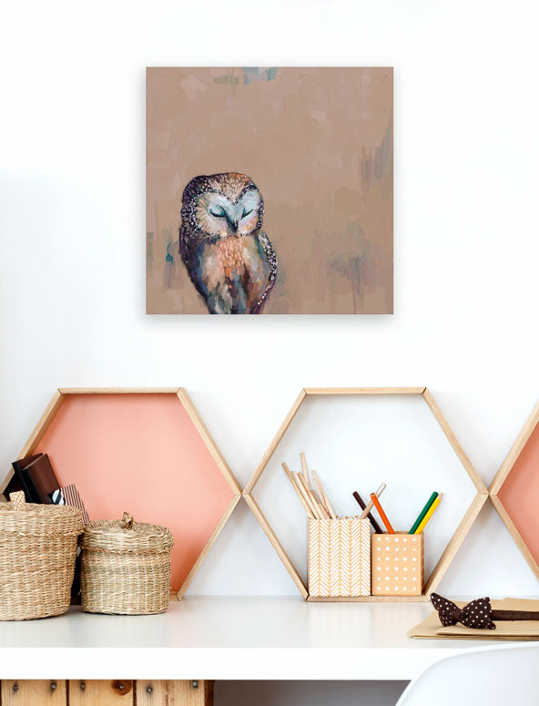 Changing Seasons Owl Canvas Wall Art