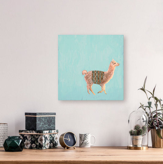 Proud Llama Canvas Wall Art - GreenBox Art