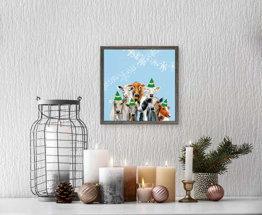 Holiday - 8 Maids A Missing Mini Framed Canvas - GreenBox Art