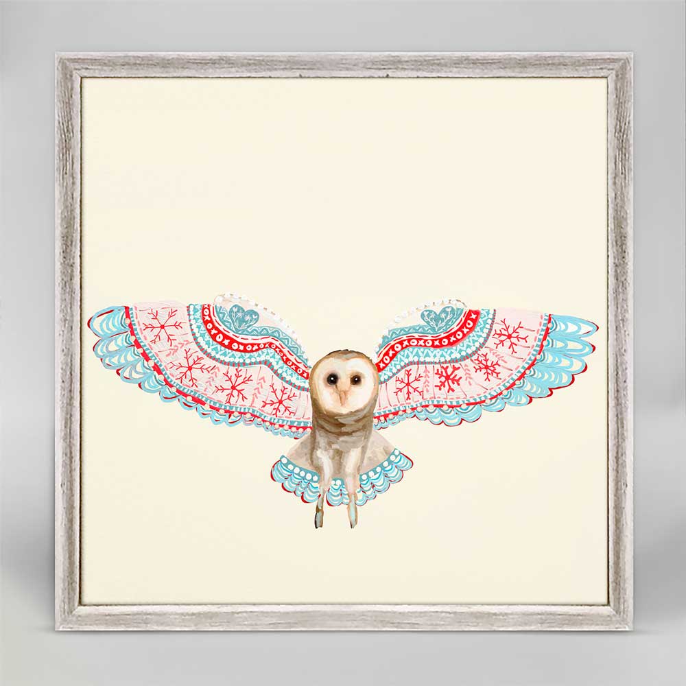 Holiday - Fair Isle Owl Mini Framed Canvas