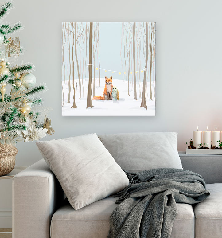 Holiday - Hygge Forest Scene Canvas Wall Art